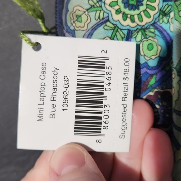 Vera Bradley Blue Rhapsody Mini Laptop/Tablet Case - Picture 4 of 10